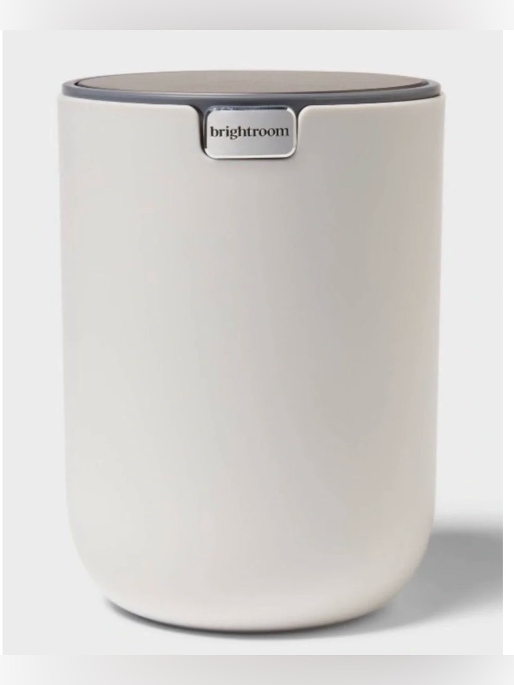Brightroom Small Plastic Desktop Wastebasket – White-0.4 Gallon